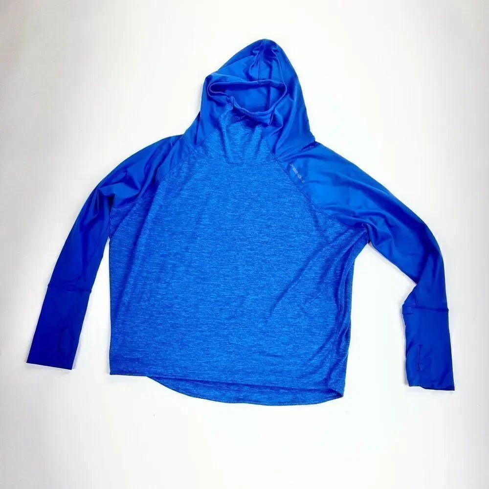 Brooks blue dash athletic running hoodie petite small